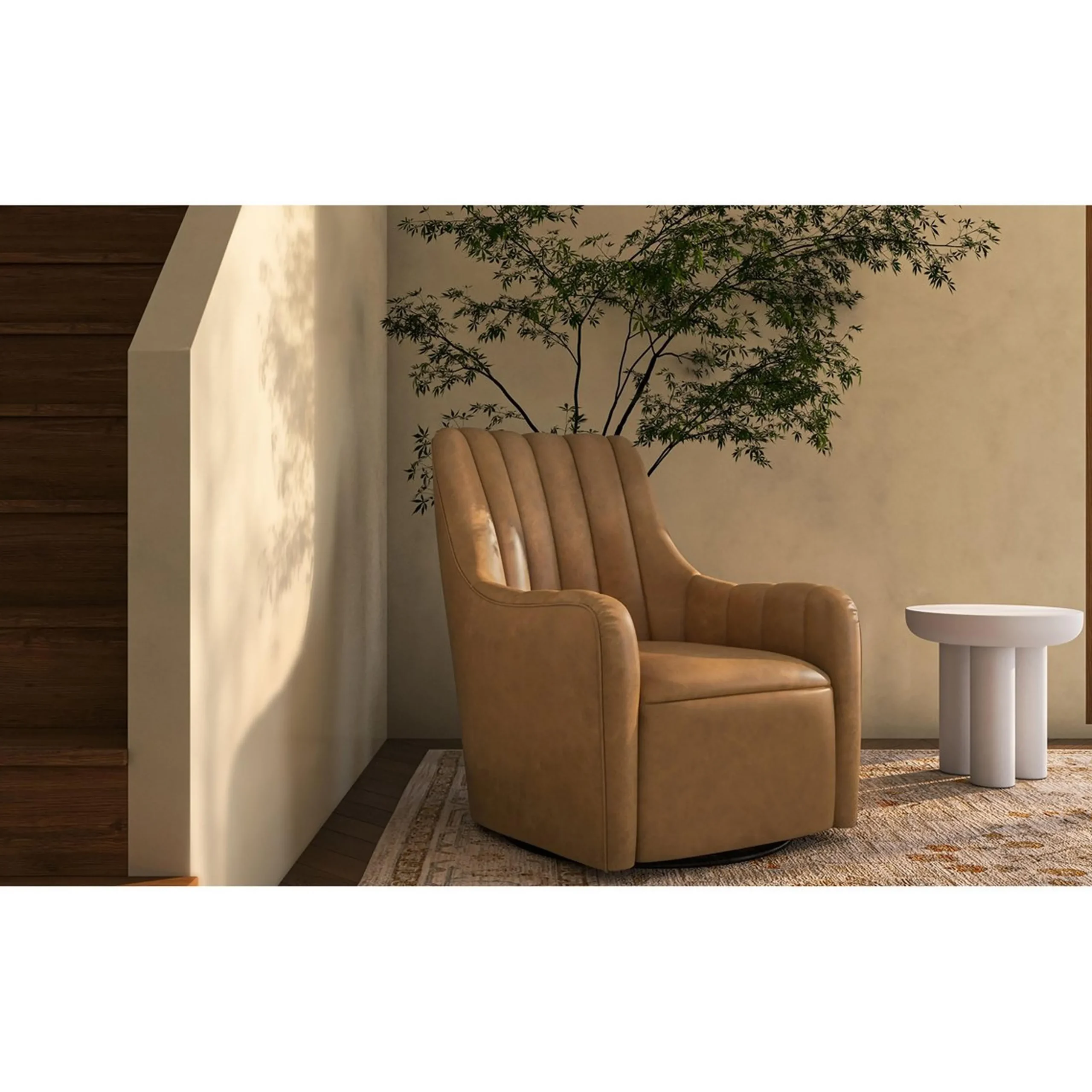 Marisol Swivel Chair - Leather
