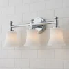 Mercer White Glass Vanity Light - 3 Light