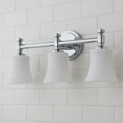 Mercer White Glass Vanity Light - 3 Light