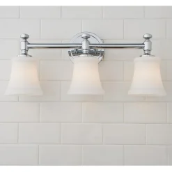 Mercer White Glass Vanity Light - 3 Light