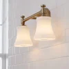 Mercer White Glass Vanity Light - 2 Light