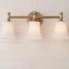 Mercer White Glass Vanity Light - 3 Light