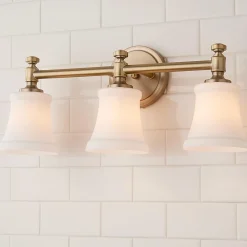 Mercer White Glass Vanity Light - 3 Light