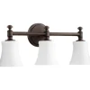 Mercer White Glass Vanity Light - 3 Light