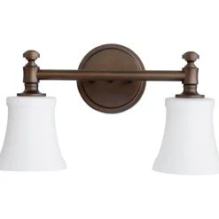Mercer White Glass Vanity Light - 2 Light