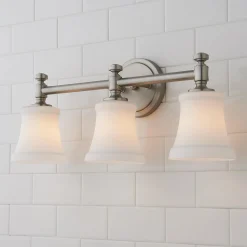 Mercer White Glass Vanity Light - 3 Light