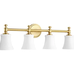 Mercer White Glass Vanity Light - 4 Light