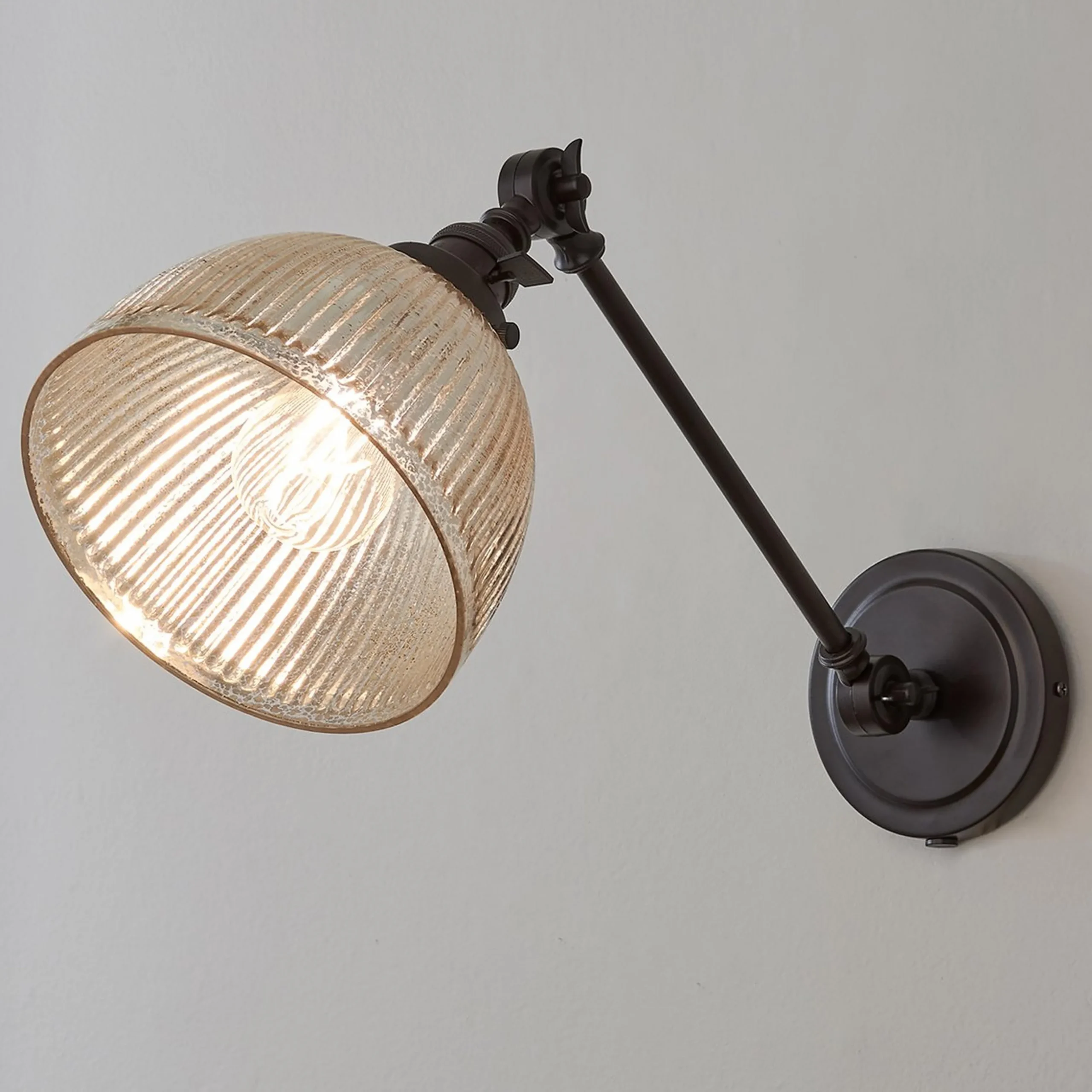Mercury Glass Dome Swivel Swing Arm
