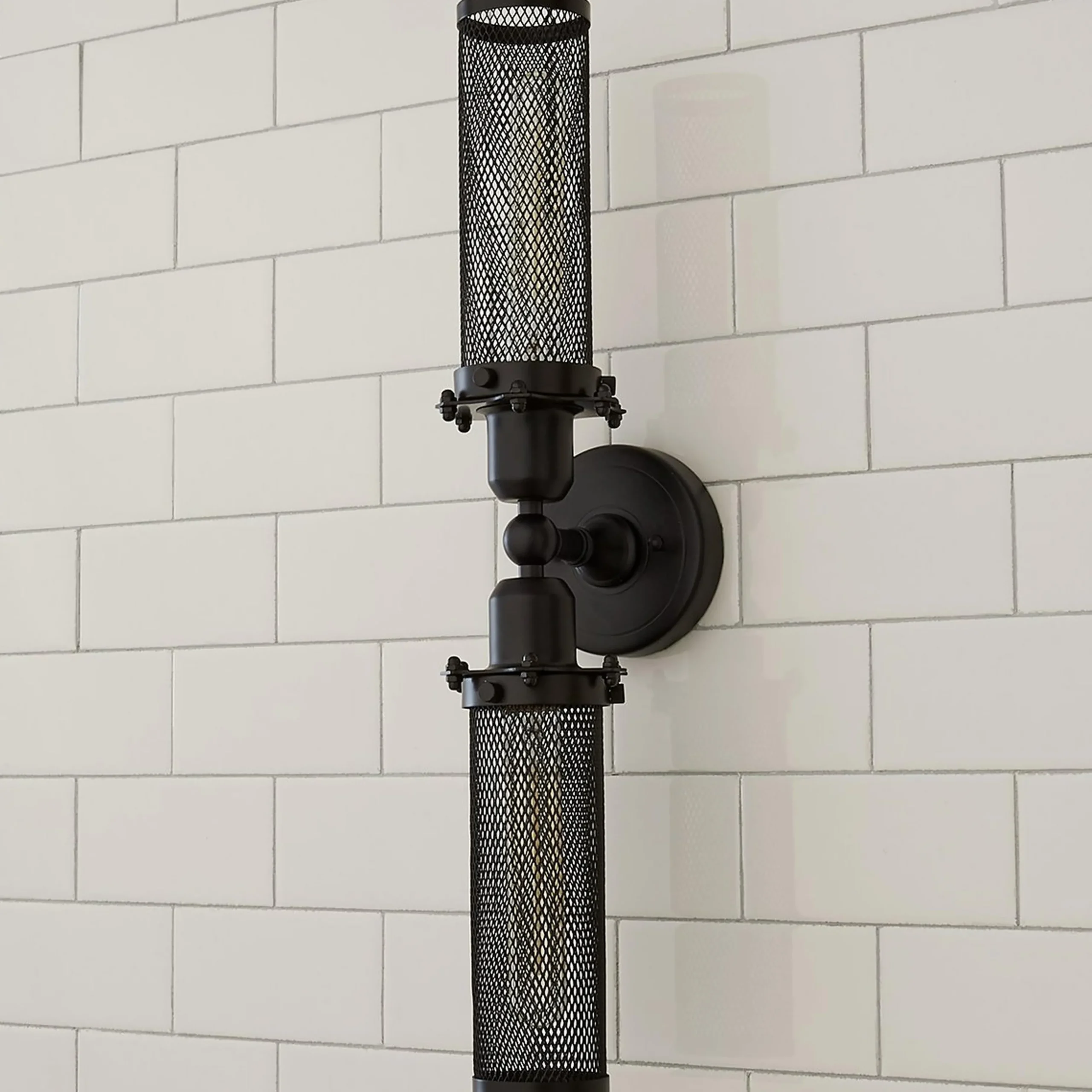 Mesh Double Cylinder Sconce