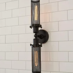 Mesh Double Cylinder Sconce