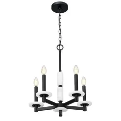 Mestra Alabaster Chandelier - 5 Light
