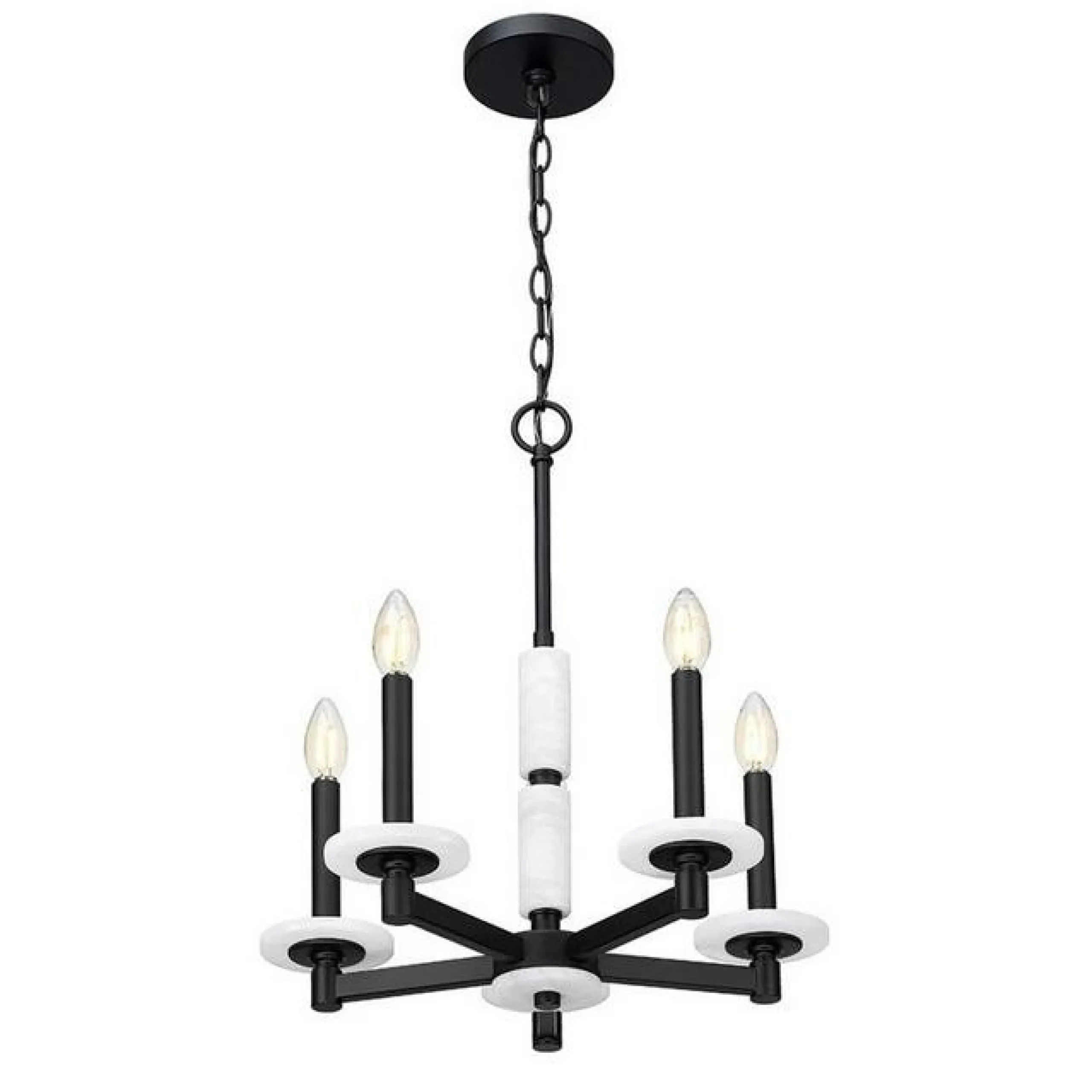 Mestra Alabaster Chandelier - 5 Light