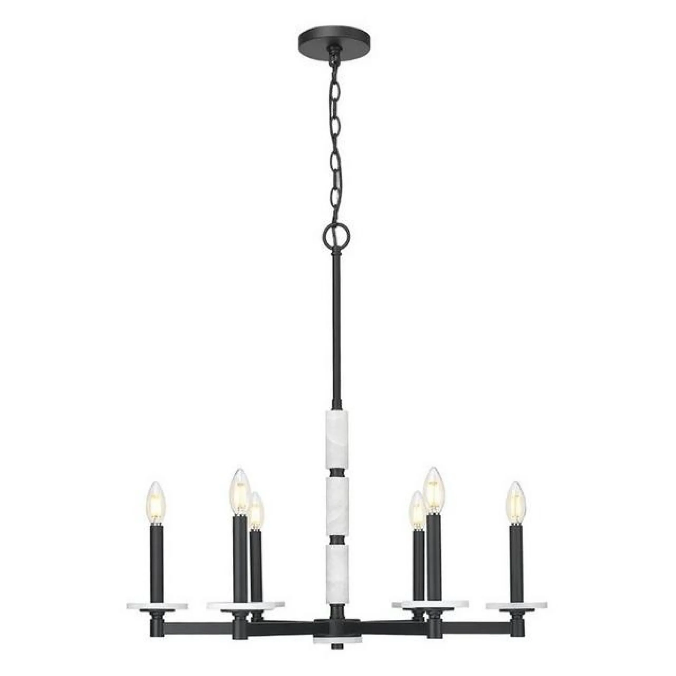 Mestra Alabaster Chandelier - 6 Light