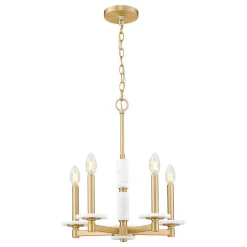 Mestra Alabaster Chandelier - 5 Light