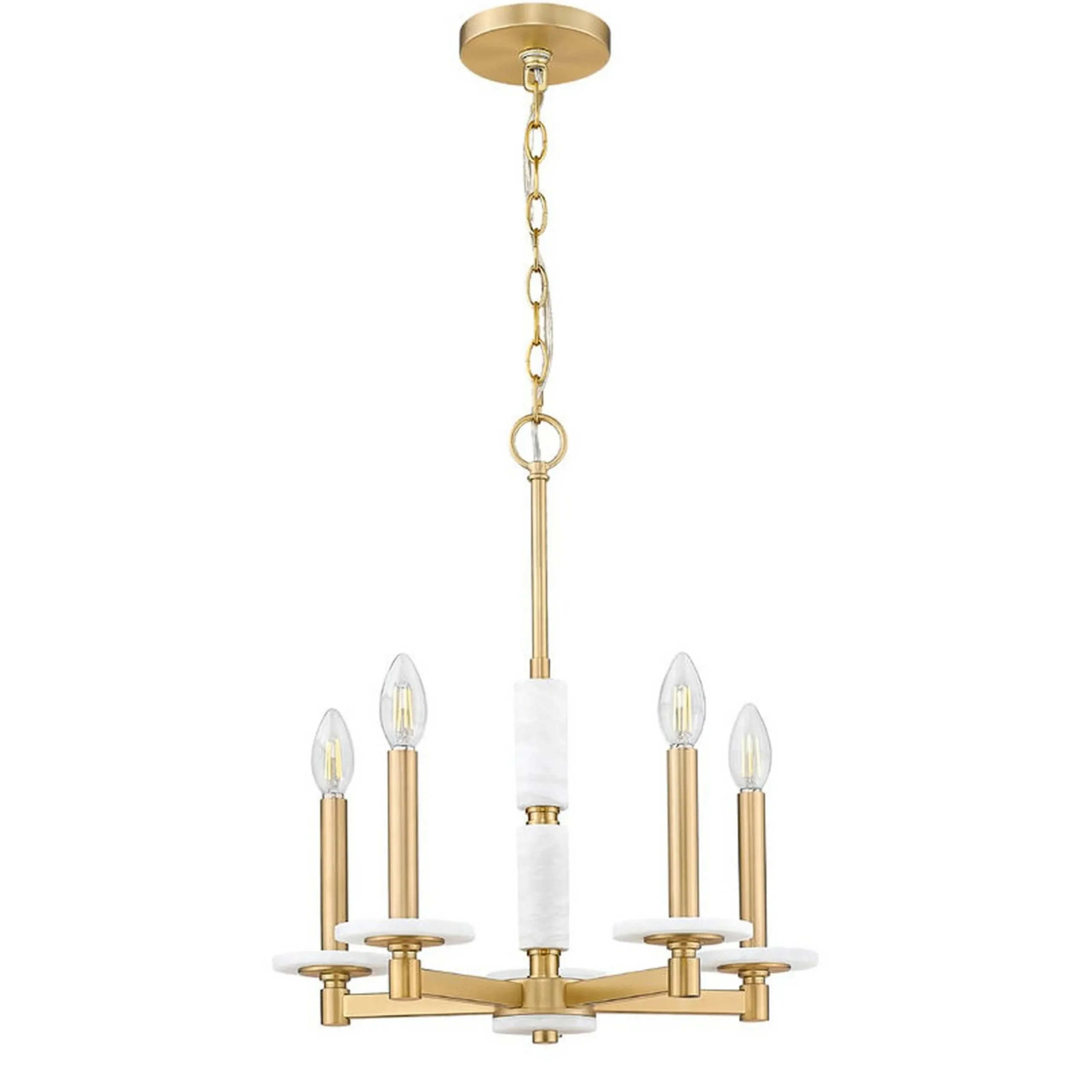 Mestra Alabaster Chandelier - 5 Light