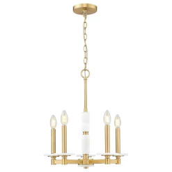 Mestra Alabaster Chandelier - 5 Light