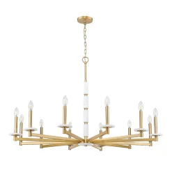 Mestra Alabaster Chandelier - 12 Light