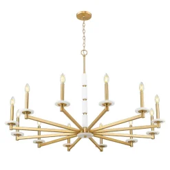 Mestra Alabaster Chandelier - 12 Light