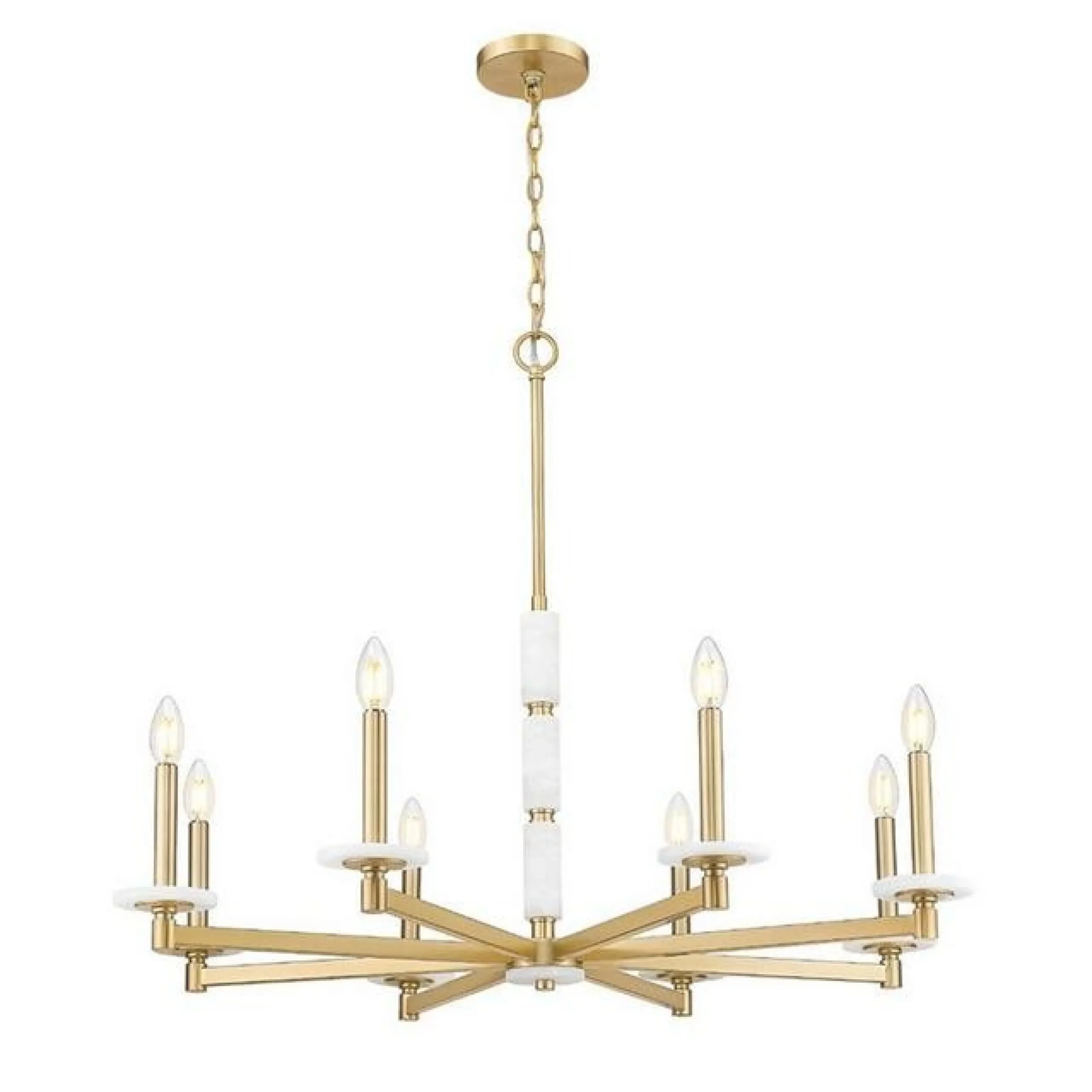 Mestra Alabaster Chandelier - 8 Light
