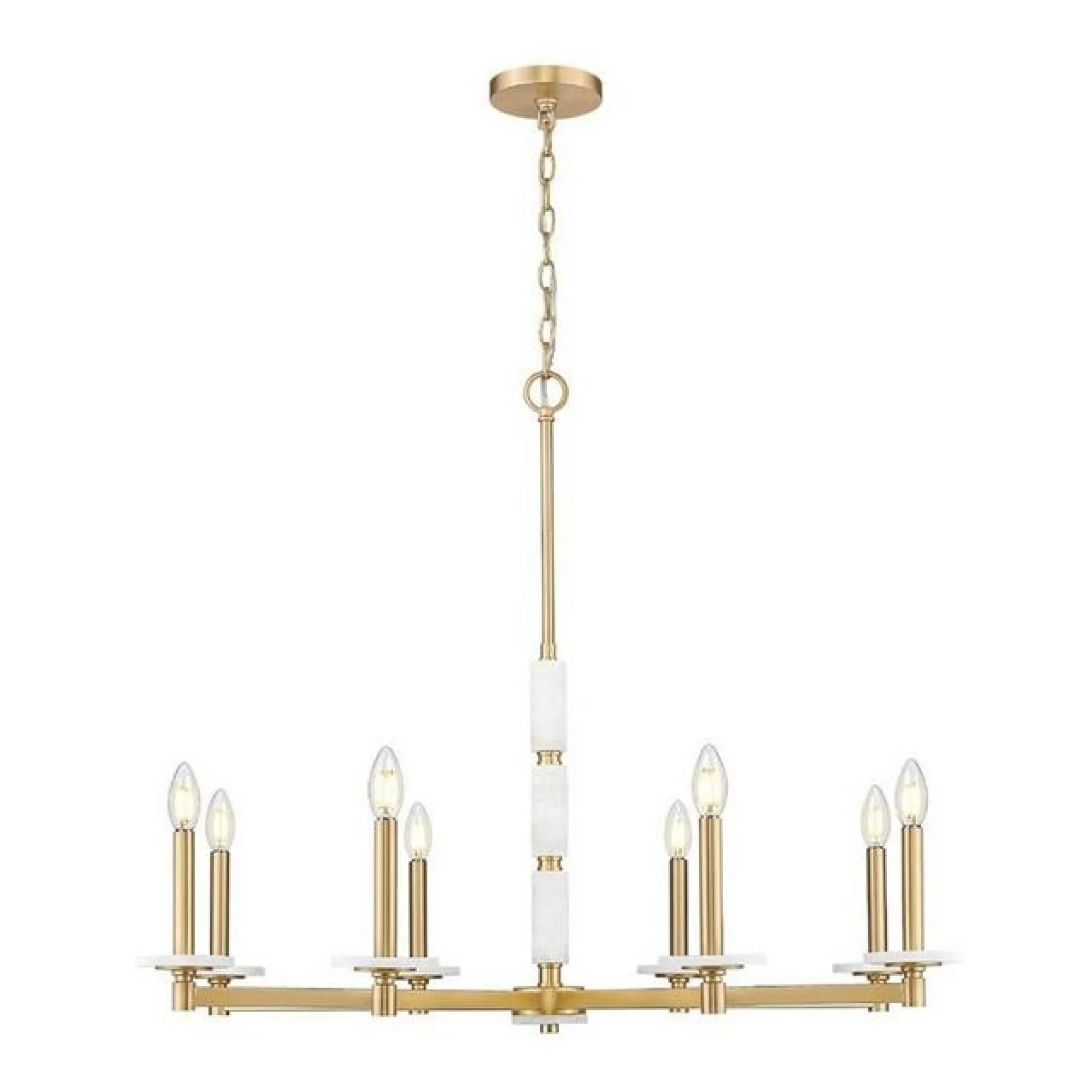 Mestra Alabaster Chandelier - 8 Light