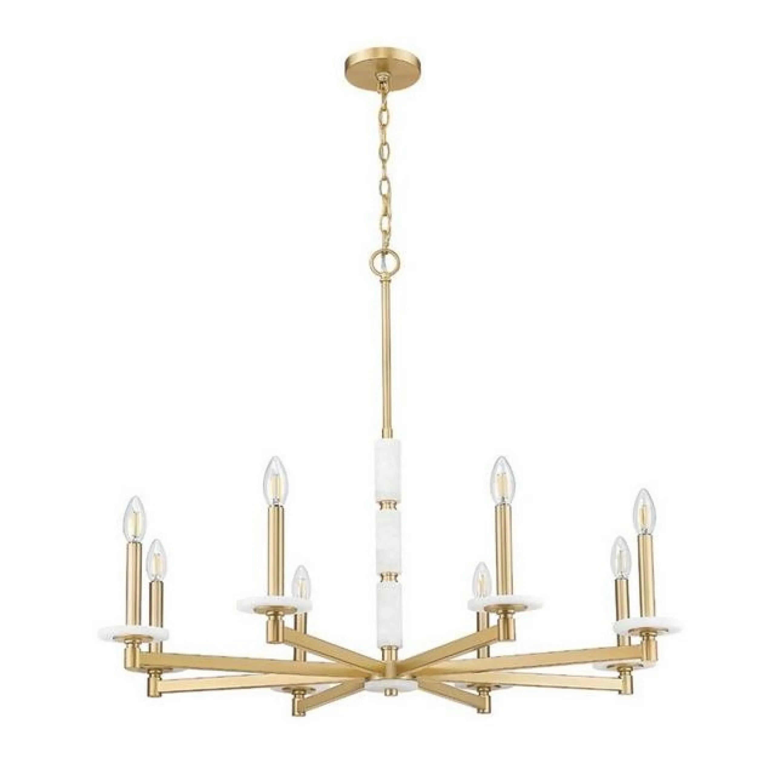 Mestra Alabaster Chandelier - 8 Light