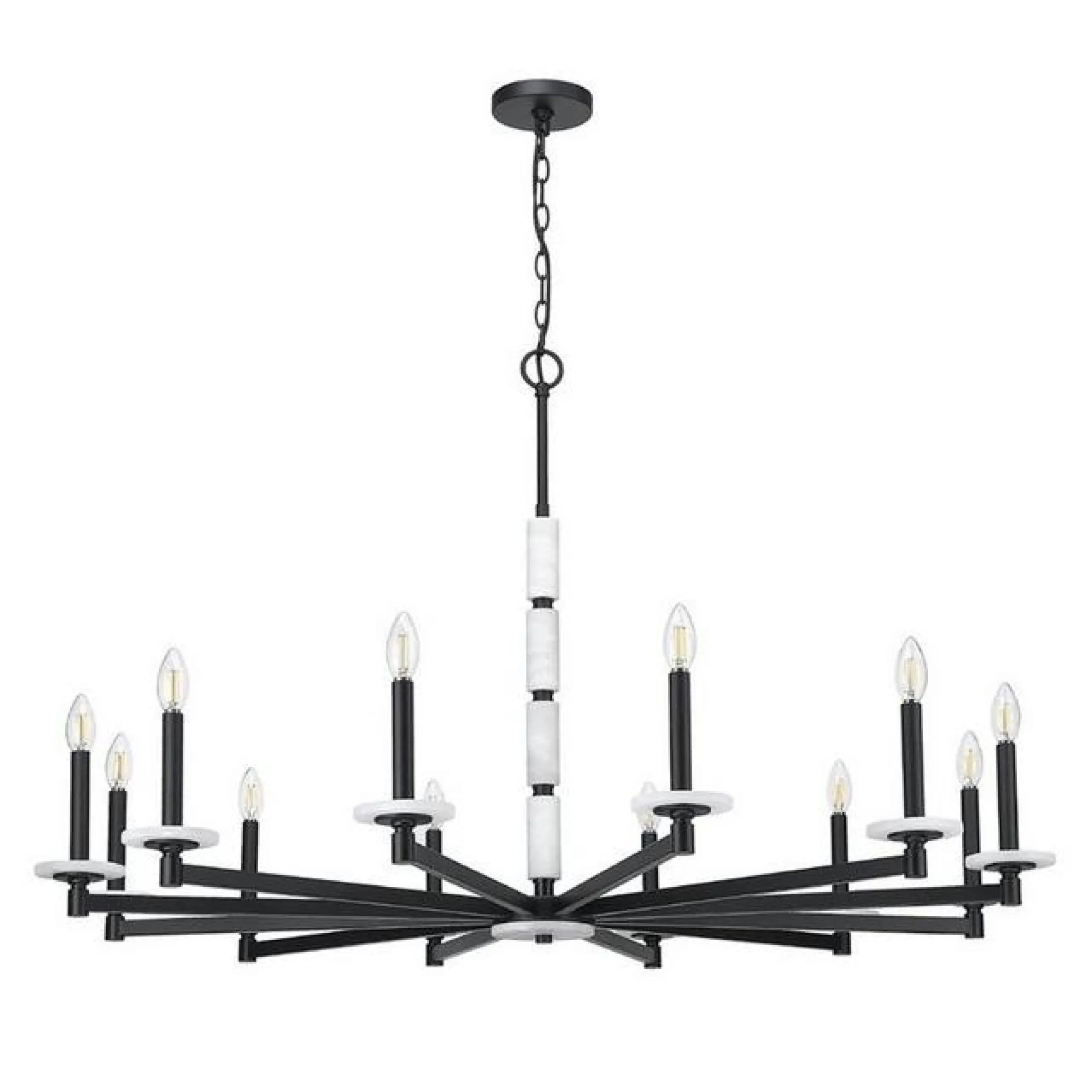 Mestra Alabaster Chandelier - 12 Light