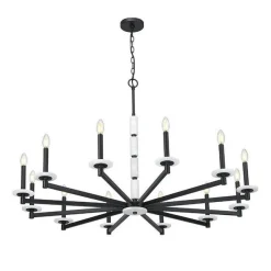 Mestra Alabaster Chandelier - 12 Light