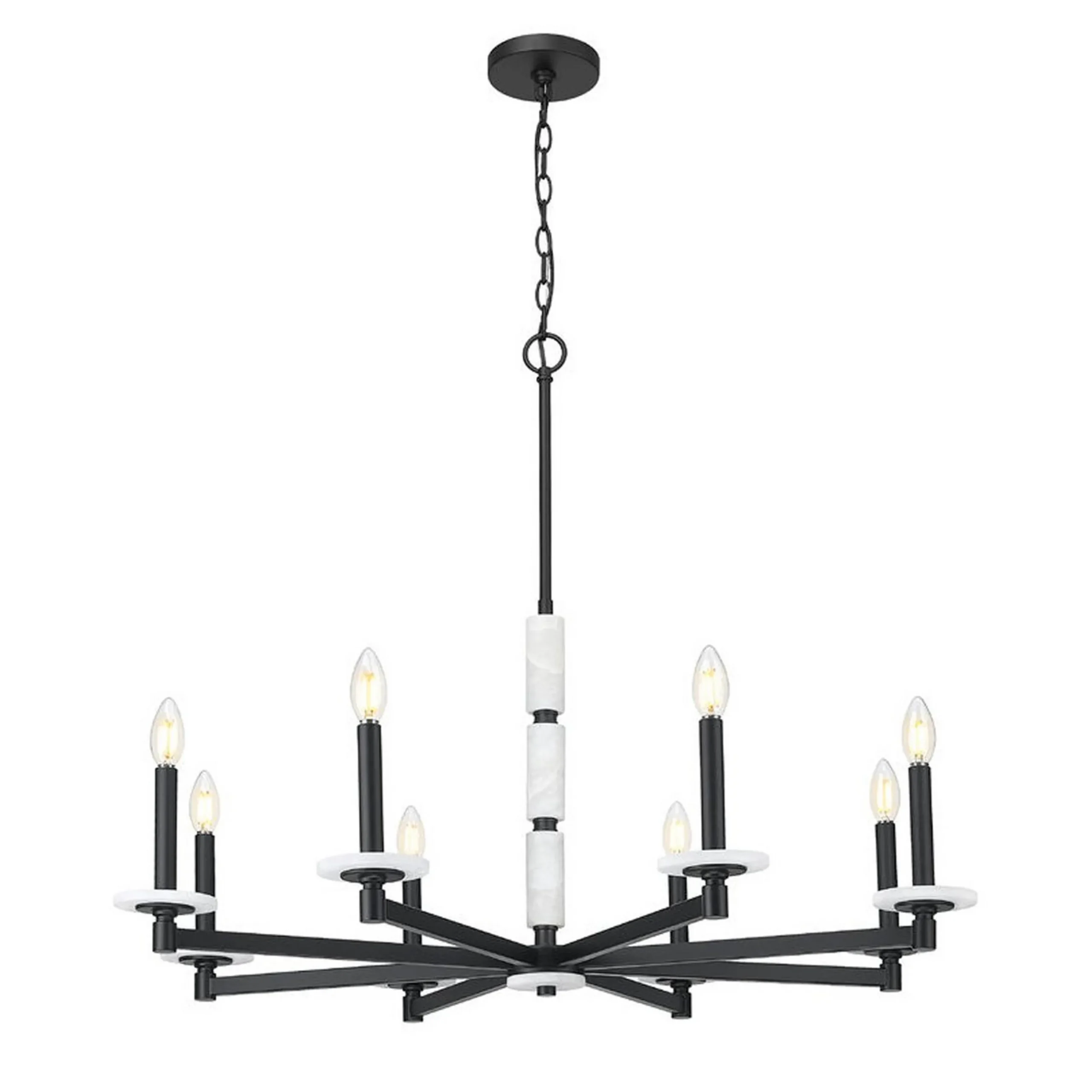 Mestra Alabaster Chandelier - 8 Light