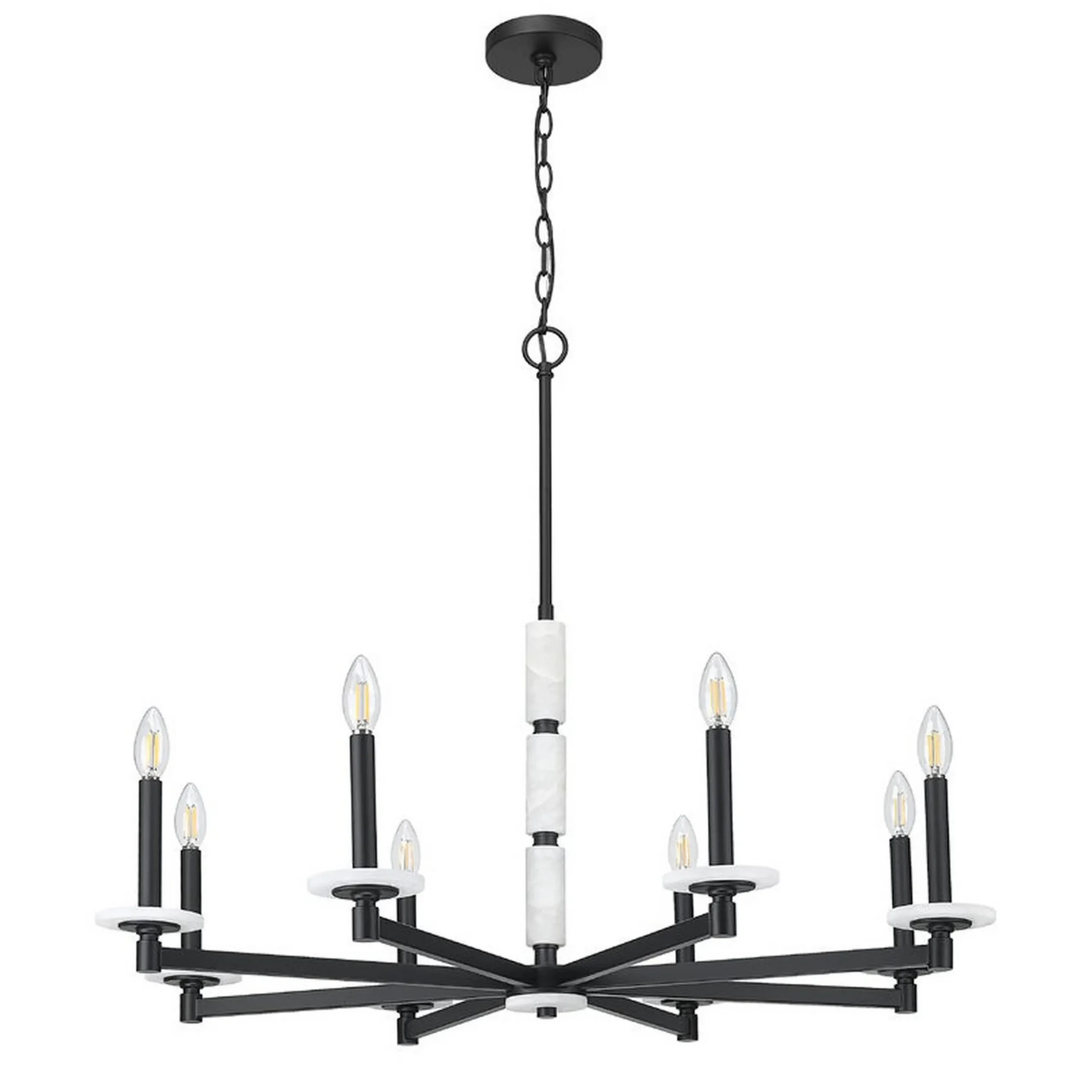 Mestra Alabaster Chandelier - 8 Light