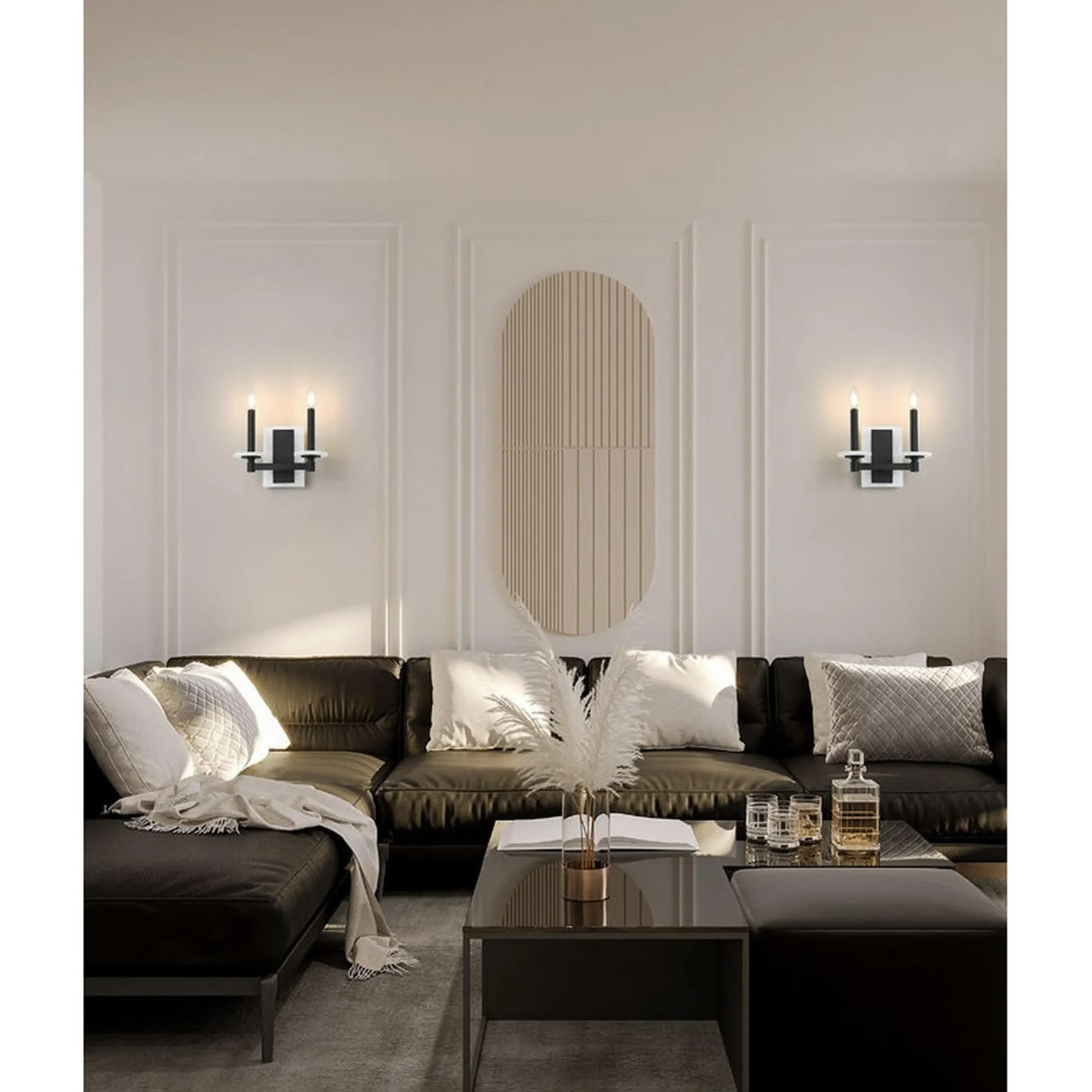 Mestra Alabaster Double Bath Sconce
