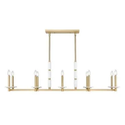 Mestra Alabaster Island Chandelier - 10 Light
