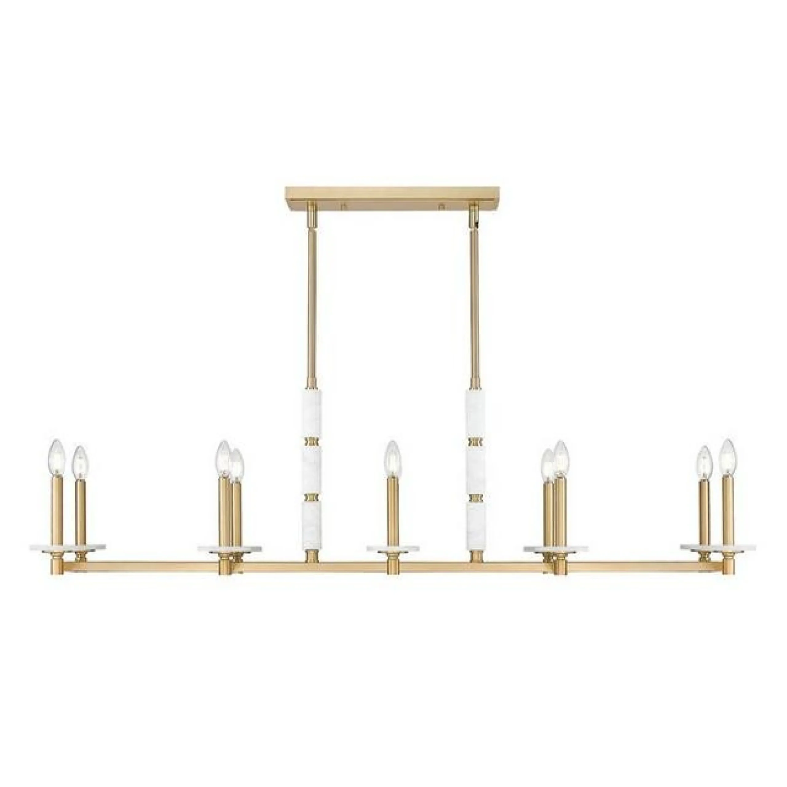 Mestra Alabaster Island Chandelier - 10 Light