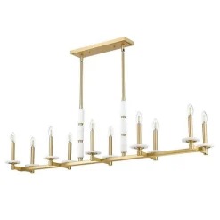 Mestra Alabaster Island Chandelier - 10 Light