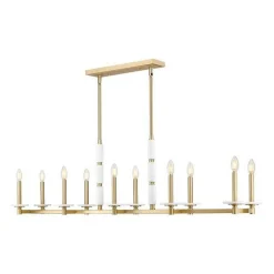 Mestra Alabaster Island Chandelier - 10 Light