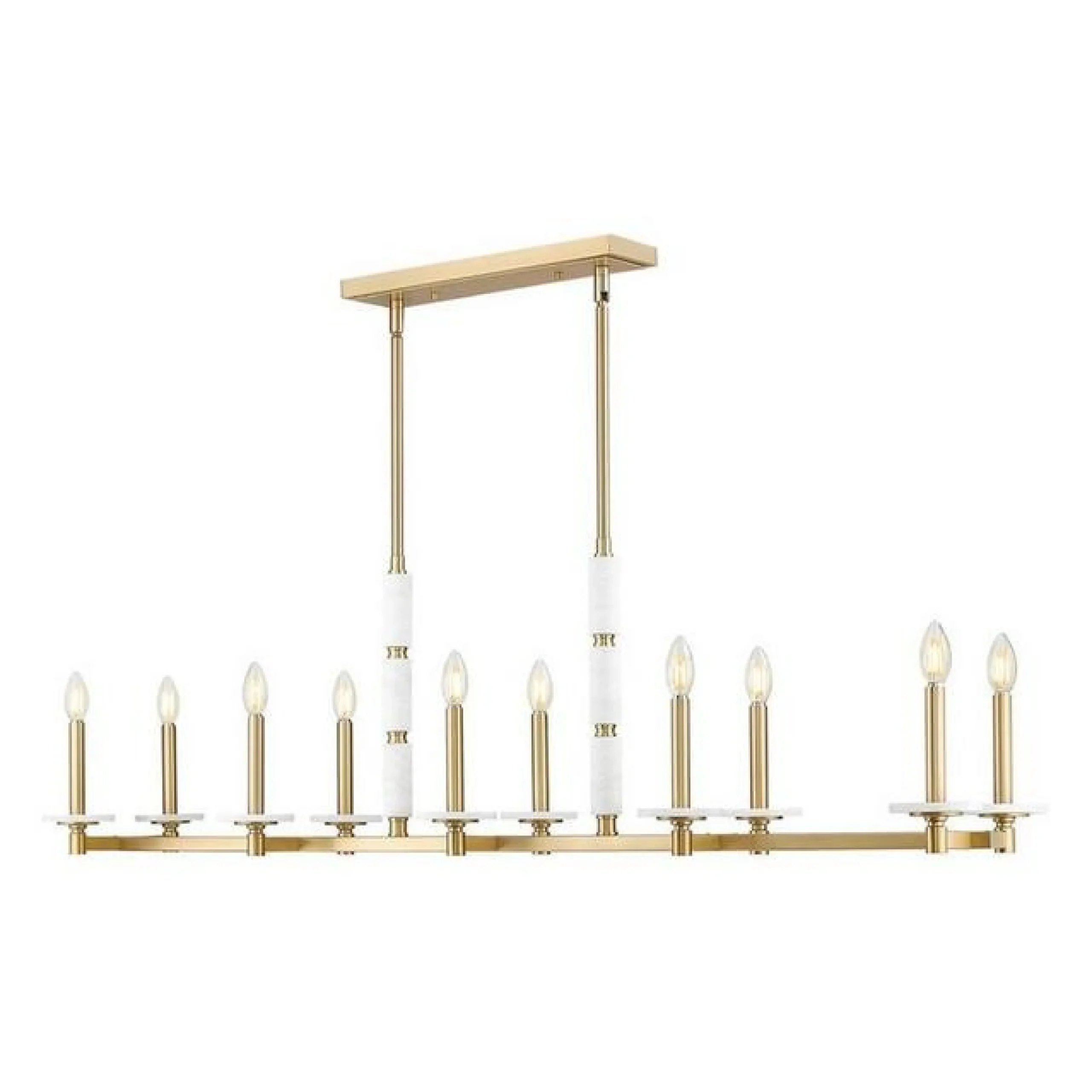 Mestra Alabaster Island Chandelier - 10 Light