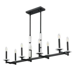 Mestra Alabaster Island Chandelier - 8 Light