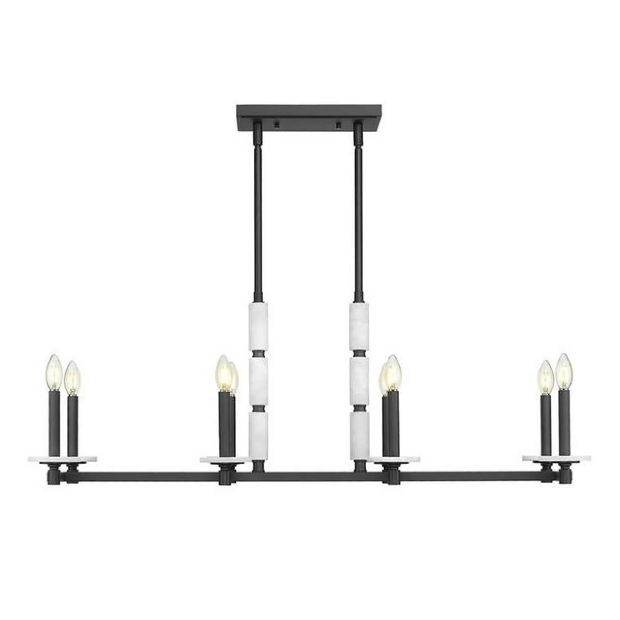 Mestra Alabaster Island Chandelier - 8 Light