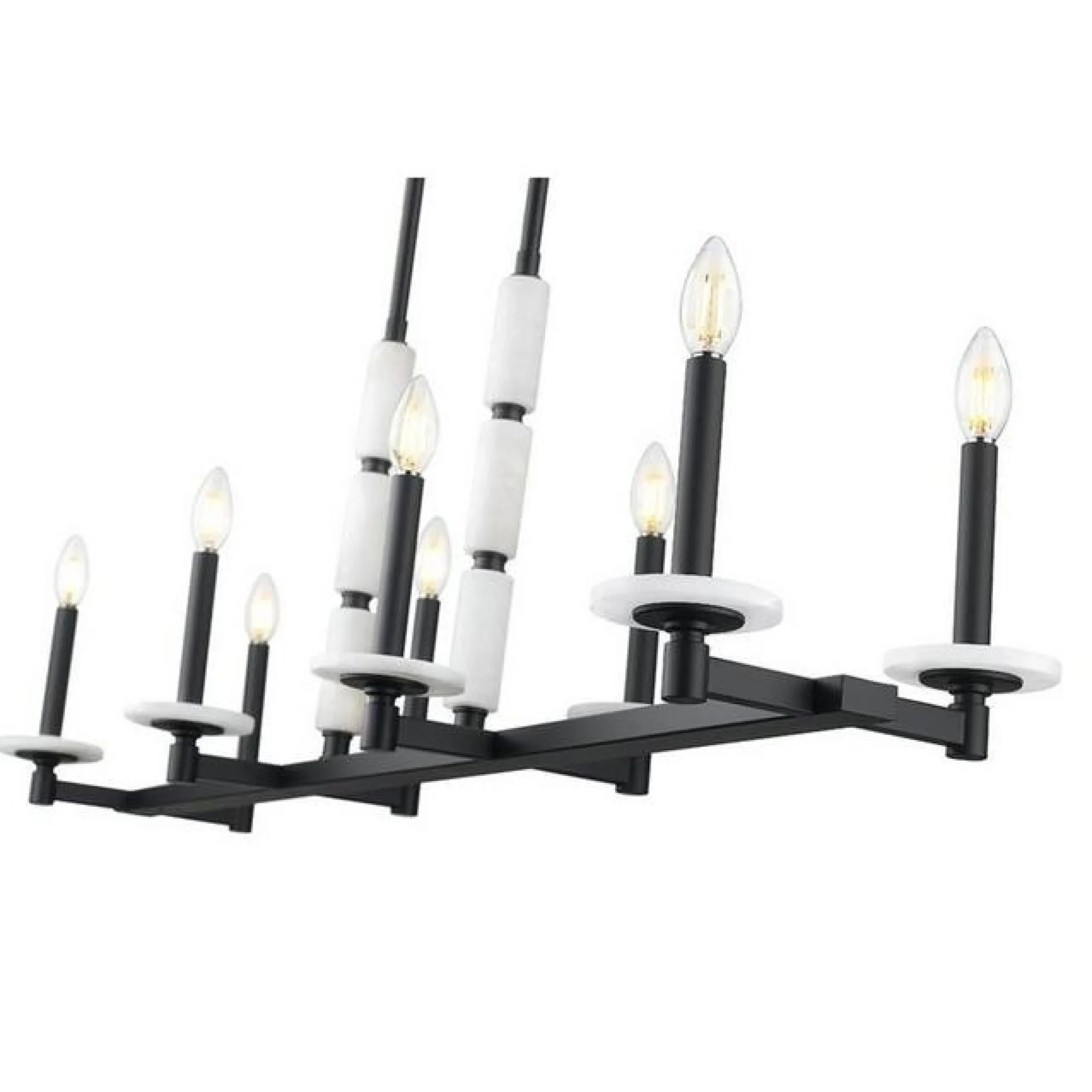 Mestra Alabaster Island Chandelier - 8 Light