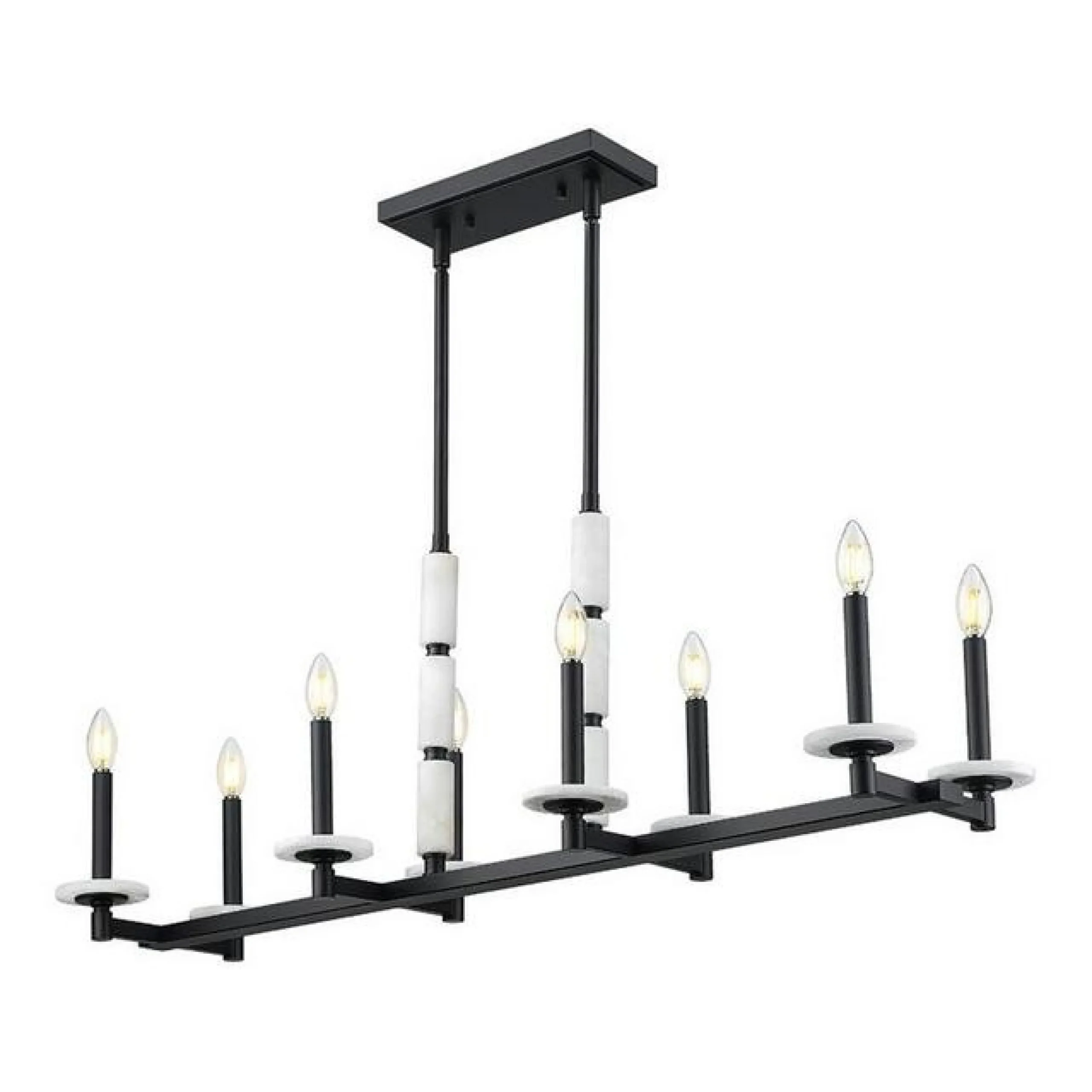 Mestra Alabaster Island Chandelier - 8 Light