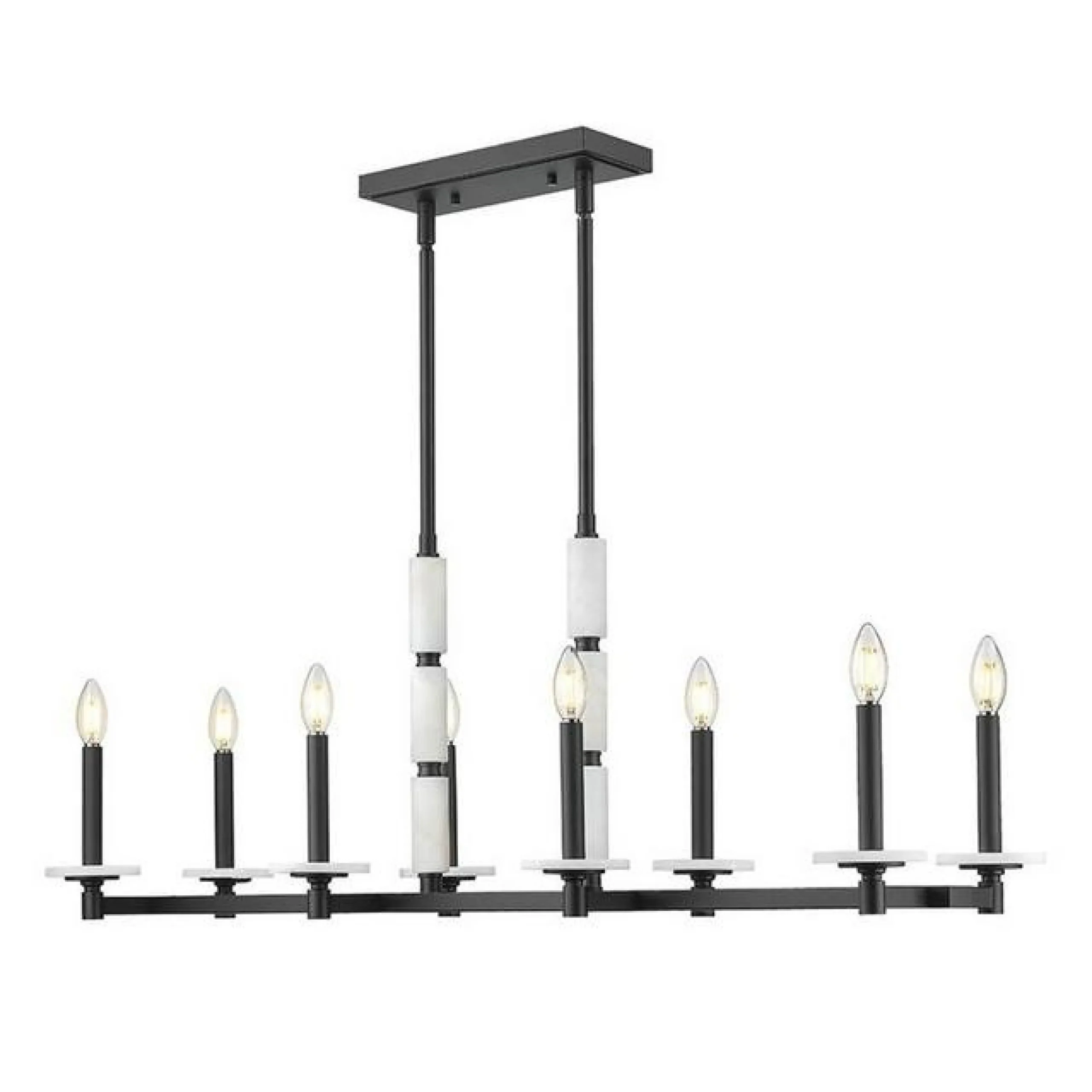 Mestra Alabaster Island Chandelier - 8 Light