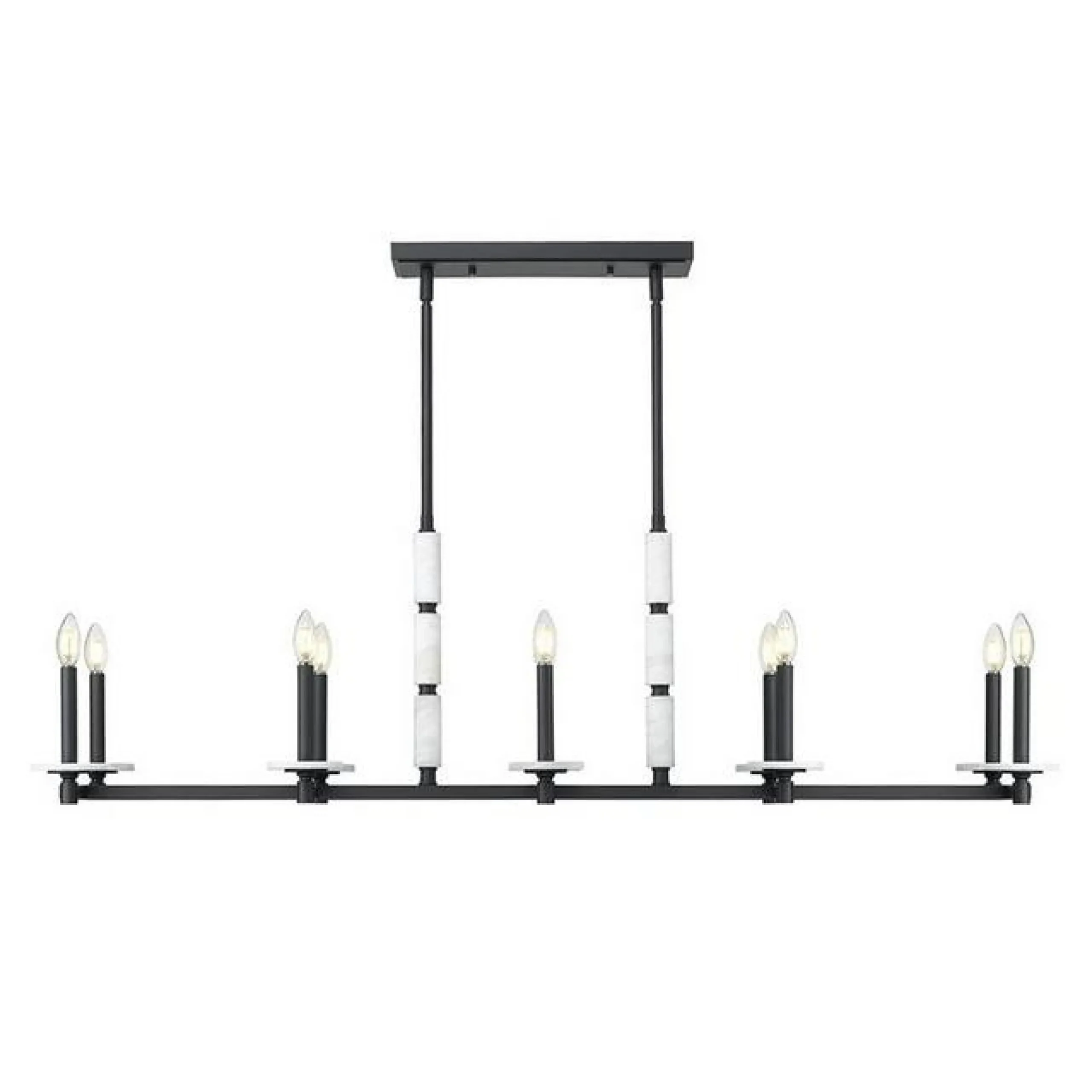 Mestra Alabaster Island Chandelier - 10 Light