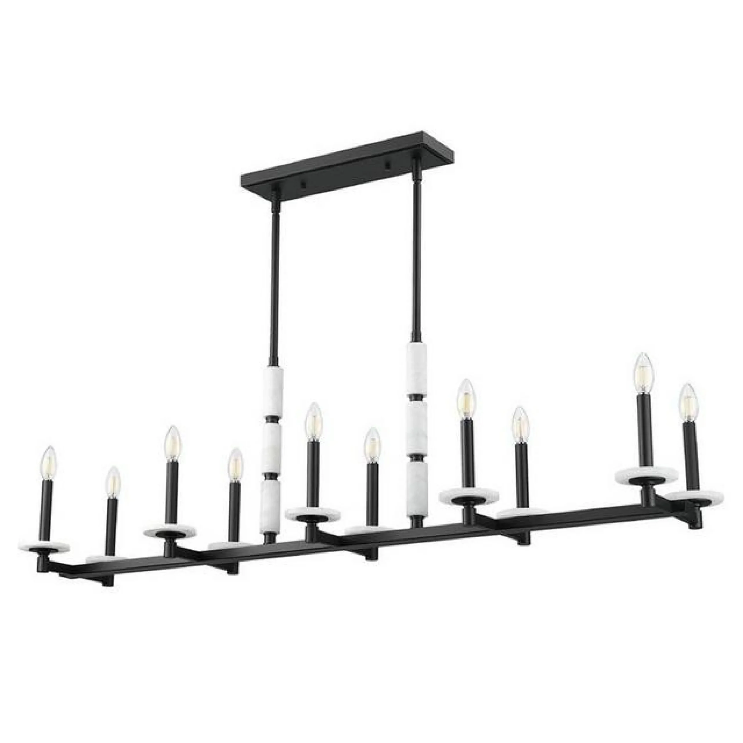 Mestra Alabaster Island Chandelier - 10 Light