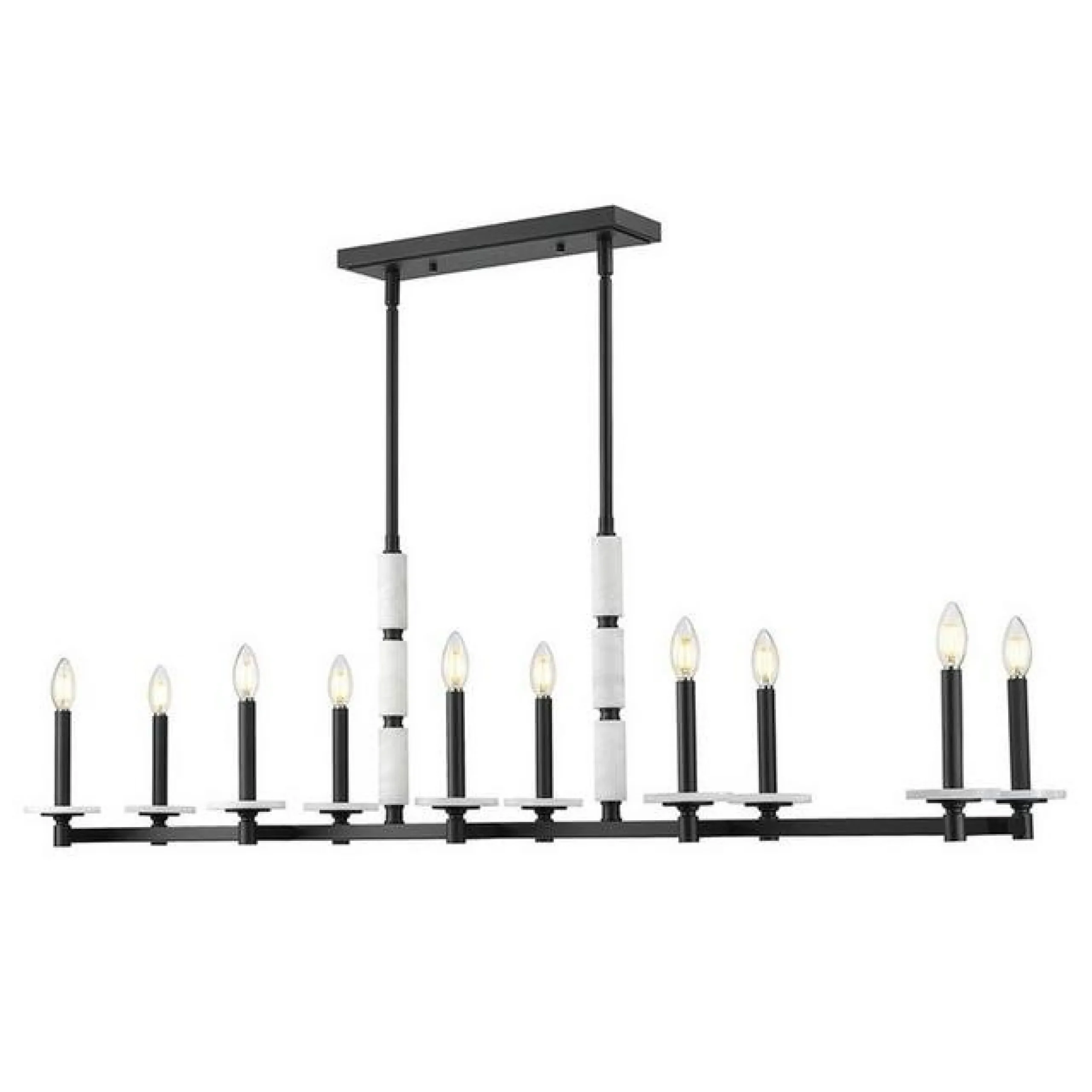 Mestra Alabaster Island Chandelier - 10 Light
