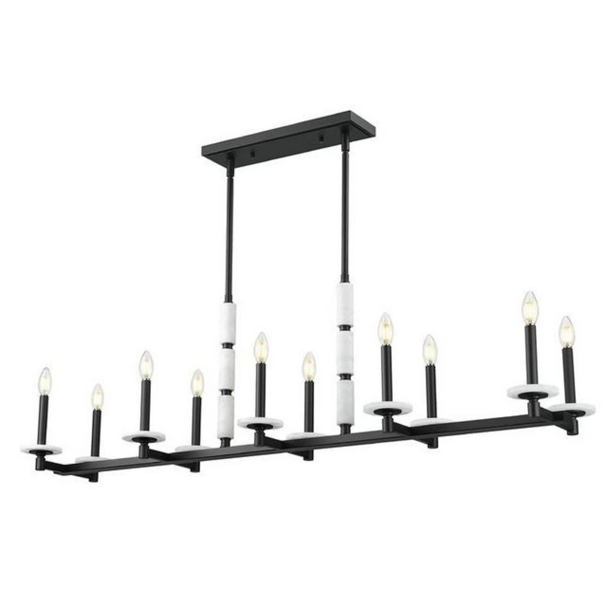 Mestra Alabaster Island Chandelier - 10 Light