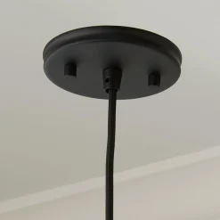 Metal and Natural Wood Mini Pendant