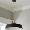 Metal and Natural Wood Pendant