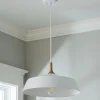 Metal and Natural Wood Pendant