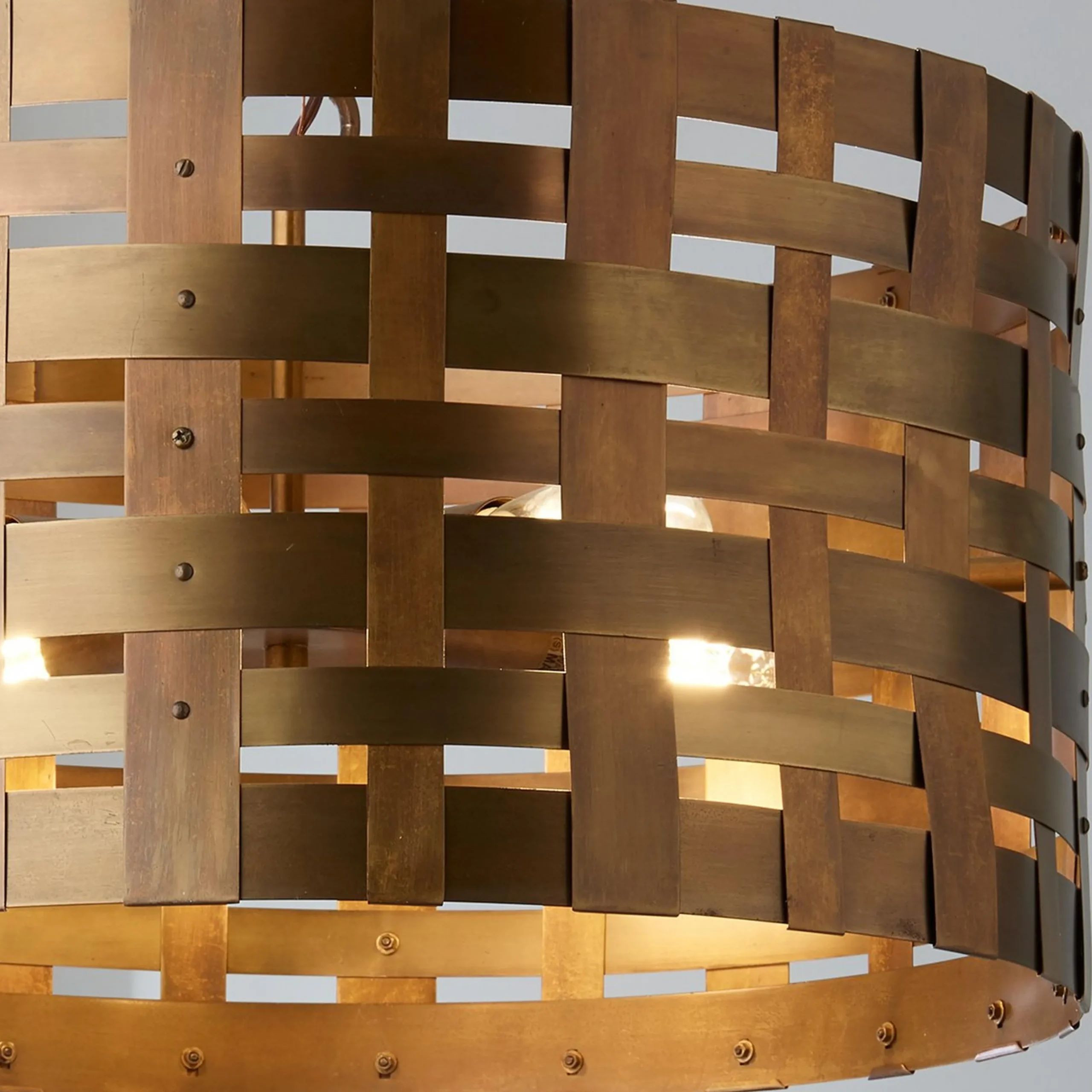 Metal Basketweave Pendant