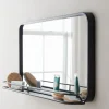 Metal Mirror with Shelf - Large