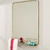 Metal Mirror with Shelf - Small